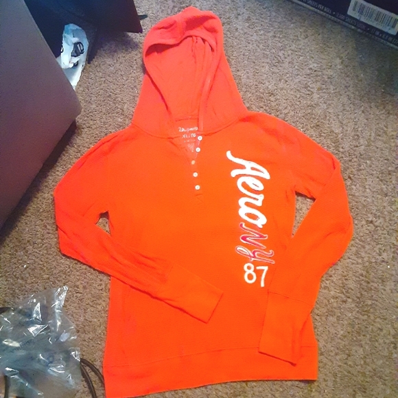 Areopostale pullover top with hoodie size XL/TG - Picture 8 of 8